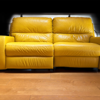 Divano pelle giallo Poltrone e Sofà relax