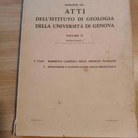 Atti Istituto di geologia dell'università Genova