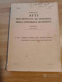 Atti Istituto di geologia dell'università Genova