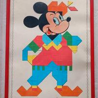 Quadro vintage a tema Disney anni '70 Mickey Mouse