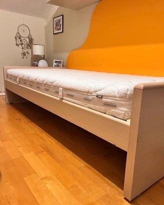 2 Letti/letto (corpo + doghe + materasso Wenatex)
