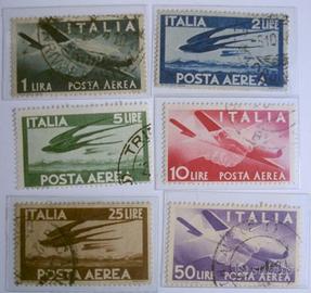 Serie completa posta aerea - 1 ottobre 1947
