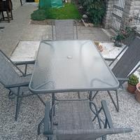 TAVOLO PIU SEDIE DA GIARDINO 
