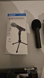 microfono Samson Q2U, con accessori
