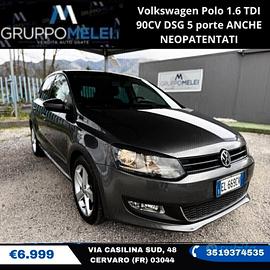 VW Polo 1.6 TDI 90CV AUTOMATICA DSG ANCHE NEOPATEN
