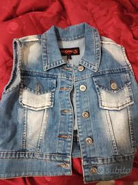 Giubbino jeans smanicato 
