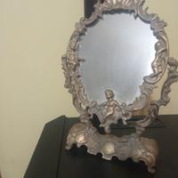 specchio in ottone stile antico 