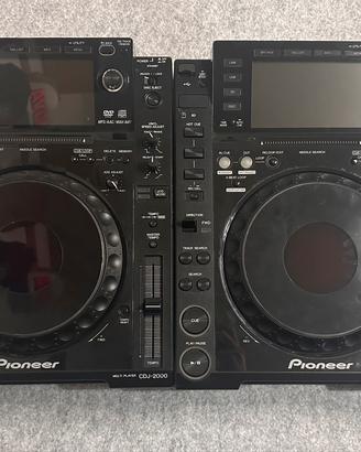 Coppia Pioneer CDJ-2000 + borse UDG + Decksaver