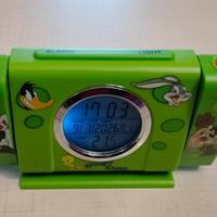 Sveglia Looney Tunes con 2 proiettori e termometro