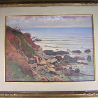 Livorno olio su tavola 30x40 antignano Luxardo