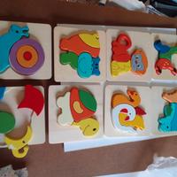 puzzle in legno laccato.