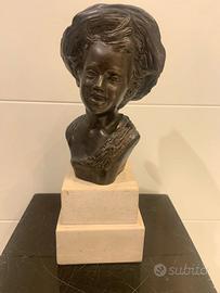 Scultura Bronzo Scugnizzo De Martino 1950