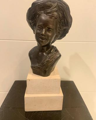 Scultura Bronzo Scugnizzo De Martino 1950