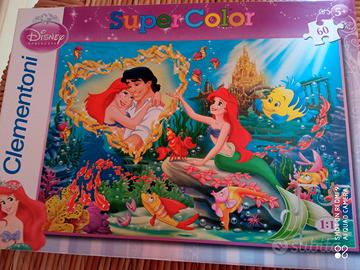 2 puzzle della Disney Biancaneve e la Sirenetta