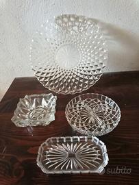 Set Completo di 4 Pezzi in Cristallo Molato