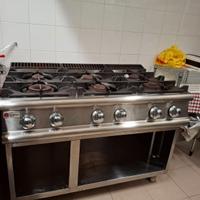 Cucina a gas per ristoranti, Baron, 6 fuochi