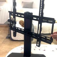 Supporto TV girevole metallo base vetro temperato