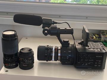 Sony fs100, 4 obiettivi, 2 speed booster