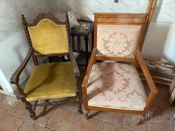 Sedie imbottite vintage