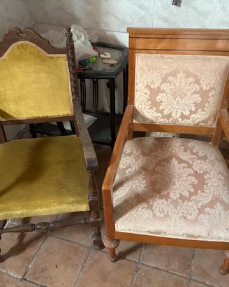 Sedie imbottite vintage