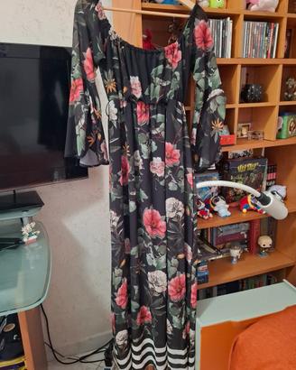 Vestito lungo floreale Artigli
