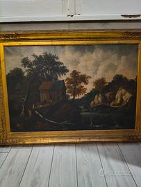 quadro con cornice dorata
