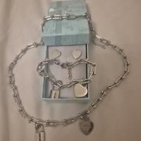 Parure orecchini girocollo braccialetto