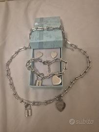 Parure orecchini girocollo braccialetto