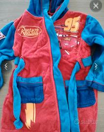 accappatoio bambino CARS 4 anni