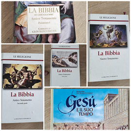 Lotto 5 libri Bibbia illustrata + Gesù