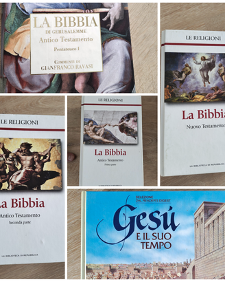 Lotto 5 libri Bibbia illustrata + Gesù