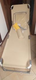 lettino mare completo ti tettuccio e tasca lateral