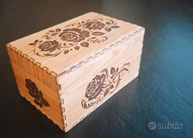 Cofanetto porta gioie in Legno Inciso a Laser