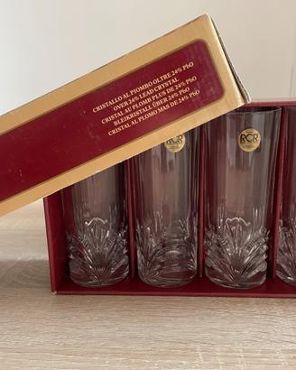 Servizio bicchieri liquore in cristallo RCR