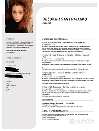 Estetista ,receptionist ,pulizie