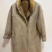 Cappotto shearling originale beige unisex vintage