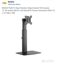 Supporto da scrivania per monitor girevole/inclina