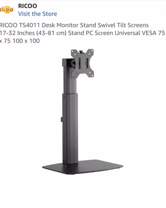 Supporto da scrivania per monitor girevole/inclina