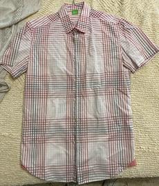 Camicia uomo Hugo Boss col. rosa a quadri tg. M