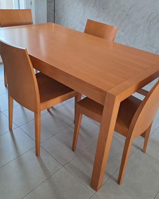 Tavolo Calligaris in legno con 6 sedie (set)