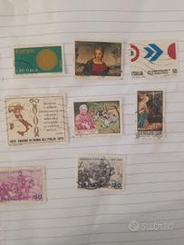 8 francobolli del 1970 usati