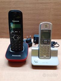 Lotto di 2 Telefoni Cordless