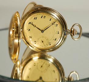 Orologio Da Tasca Vintage Placcato Oro Savonette