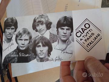 Bee Gees cartolina autografata + negativo colore