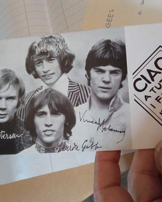 Bee Gees cartolina autografata + negativo colore