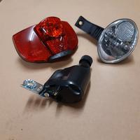 kit fanale luce anteriore posteriore dinamo bici