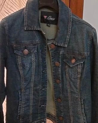 giubbino in jeans Guess dipinto a mano