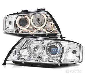 FARI XENON AUDI A6 4B 97-01 ANGEL EYES FONDO CROMA
