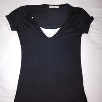 Maglia bianca e nera 