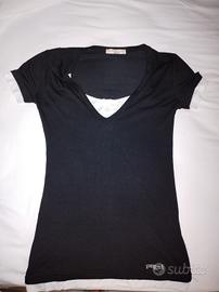 Maglia bianca e nera 